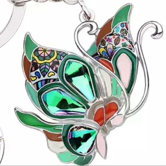 GREEN BUTTERFLY KEYRING  - Picture 2 of 2